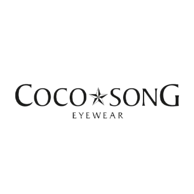 Logo von Coco Song Eyewear, besteht aus stilisierten Buchstaben und einem Stern.